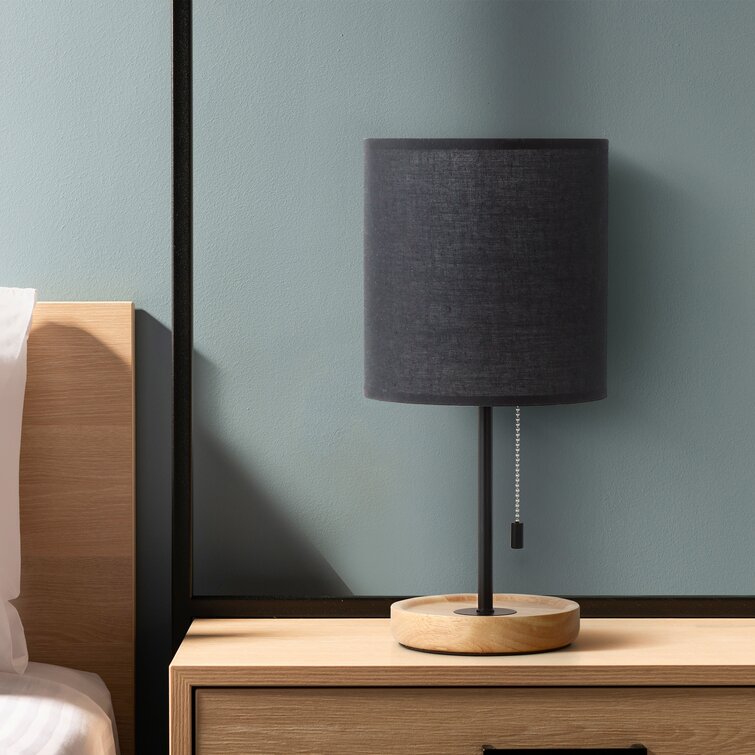 Black bedside sale table lamp